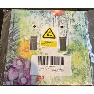 New Plastic Spring Floral 2 Gang Double Toggle Switch Plate Cover